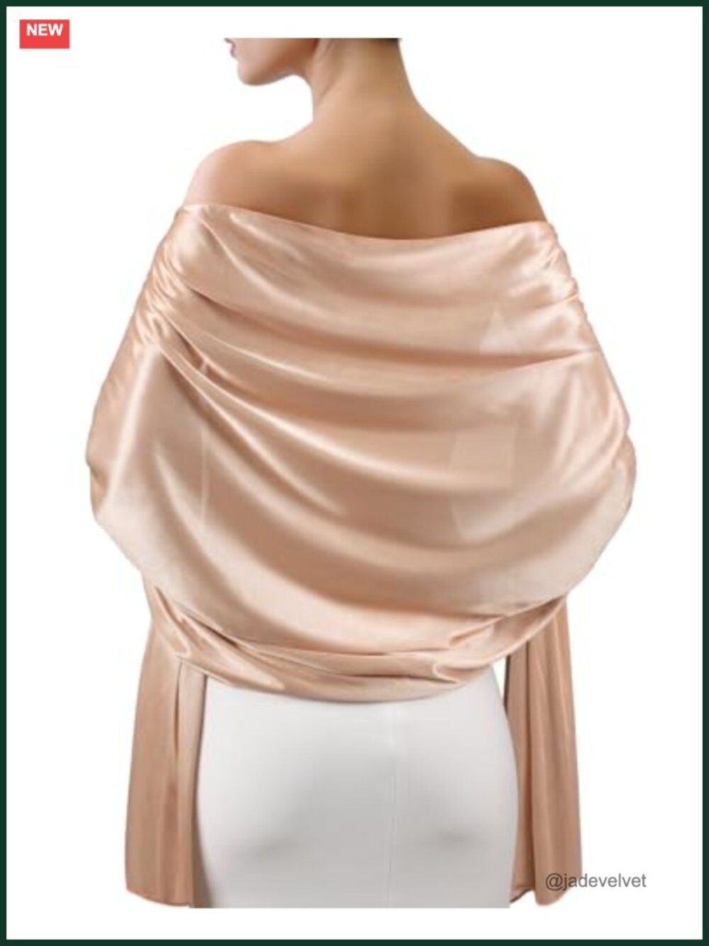 Satin Shawl Wrap Women Formal Evening Scarf Cover Up Elegant Wedding Bridal